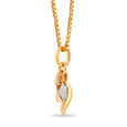 18KT Yellow Gold Elephant Diamond Pendant 2