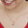 18 KT Yellow Gold Verdant Romance Diamond and Green Tourmaline Pendant,,hi-res 3