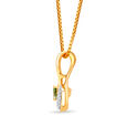 18 KT Yellow Gold Verdant Romance Diamond and Green Tourmaline Pendant,,hi-res 5