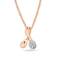 18 KT Rose and White Gold Sublime Love Diamond Pendant,,hi-res 