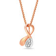 18 KT Rose and White Gold Sublime Love Diamond Pendant,,hi-res 2
