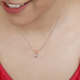 18 KT Rose and White Gold Sublime Love Diamond Pendant,,hi-res 3