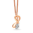 18 KT Rose and White Gold Sublime Love Diamond Pendant,,hi-res 4