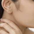 18 KT Yellow Gold Dhanteras Inspired Diamond Stud Earrings,,hi-res 3