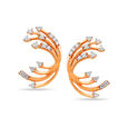 18 KT Rose Gold Dainty Tendrils Stud Earrings,,hi-res 