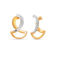 18 KT Yellow Gold Diya Diamond Stud Earrings,,hi-res 2