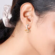 18 KT Yellow Gold Diya Diamond Stud Earrings,,hi-res 3