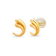 18KT Yellow Gold Distinct Heart Stud Earrings,,hi-res 2