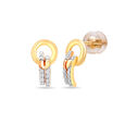 18 KT Yellow and Rose Gold Unexpected Love Diamond Stud Earrings,,hi-res 2