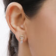 18 KT Yellow and Rose Gold Unexpected Love Diamond Stud Earrings,,hi-res 3