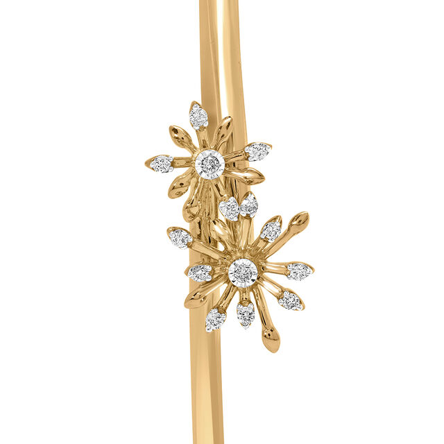 18 KT Yellow And White Gold Starry Sky Diamond Bangle 4