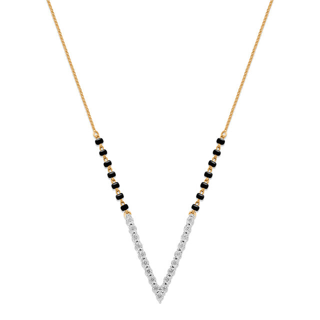18KT Stylish Diamond Mangalsutra,,hi-res 2