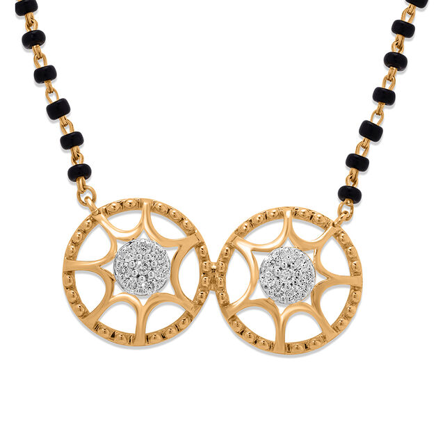 18 KT Sparkling Diamond Mangalsutra 2