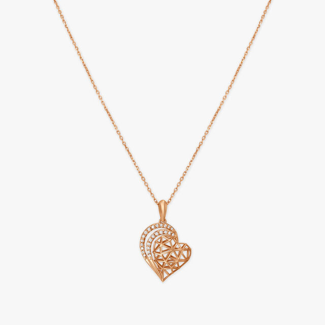 Tanishq Celestial Heart Diamond Pendant with Chain 2