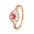 Spiral Shaped Rose Gold Finger Ring 