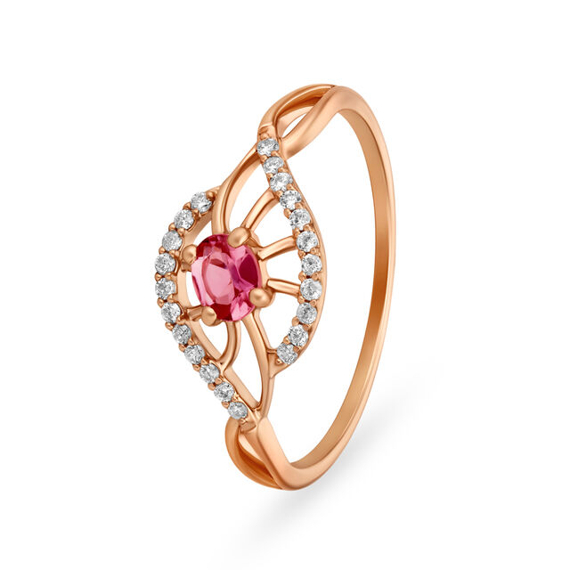 Spiral Shaped Rose Gold Finger Ring 