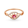 Spiral Shaped Rose Gold Finger Ring 2