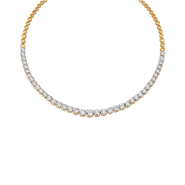 Classic Gold and Cubic Zirconia Necklace 2