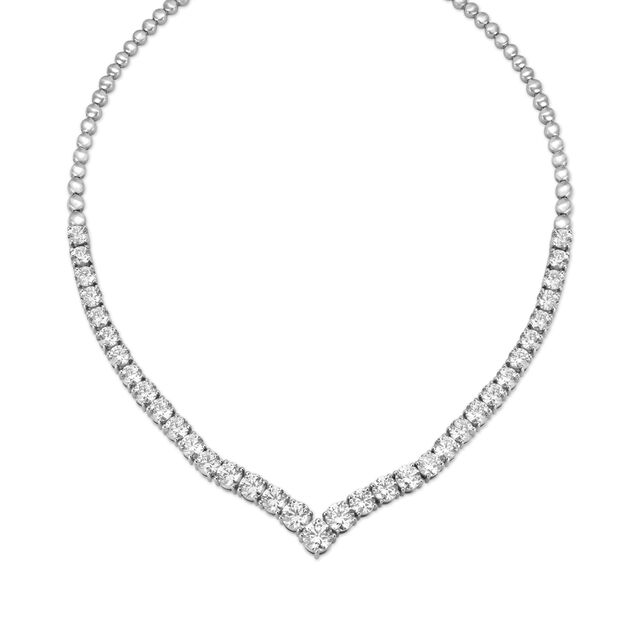 Elegant Gold and Cubic Zirconia Neckwear,,hi-res 2