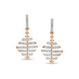 18 KT Rose Gold Majestic Diamond Drop Earrings,,hi-res 