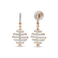 18 KT Rose Gold Majestic Diamond Drop Earrings,,hi-res 2