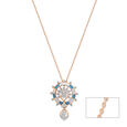 18 KT Rose Gold Compass Diamond Pendant With Chain,,hi-res 