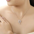 18 KT Rose Gold Compass Diamond Pendant With Chain,,hi-res 3