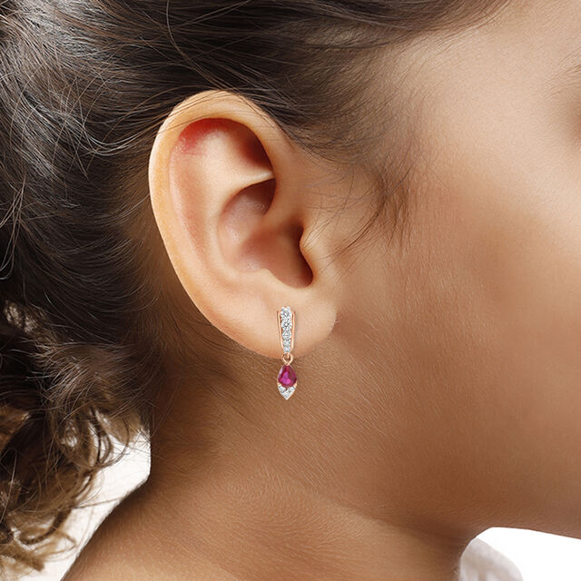 18 KT Brillant Diamond Hoop Earrings/Second Stud,,hi-res 5