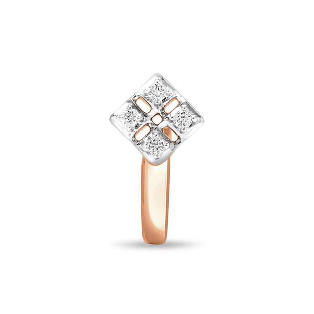18 KT Rose Gold Diamond nose pin 2