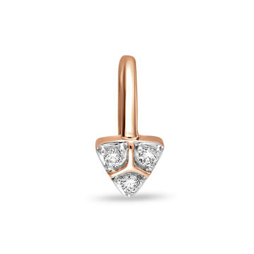 18 KT Polygonal Rose Gold Nose Pin