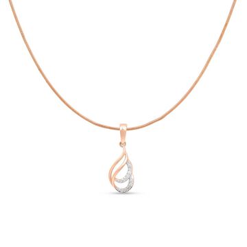 18 KT Rose Gold Enticing Pendant