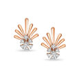 18 KT Rose Gold Triangular Diamond Stud Earrings,,hi-res 