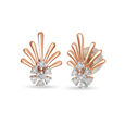 18 KT Rose Gold Triangular Diamond Stud Earrings,,hi-res 2