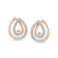 18 KT Rose Gold Simple Diamond Stud Earrings,,hi-res 