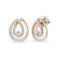 18 KT Rose Gold Simple Diamond Stud Earrings,,hi-res 2
