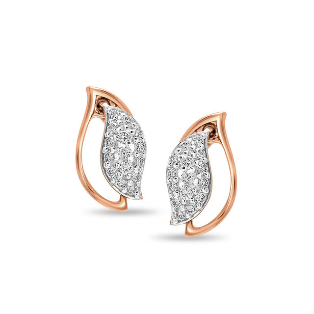 18 KT Rose Gold Stud Pretty Stud Earrings,,hi-res 
