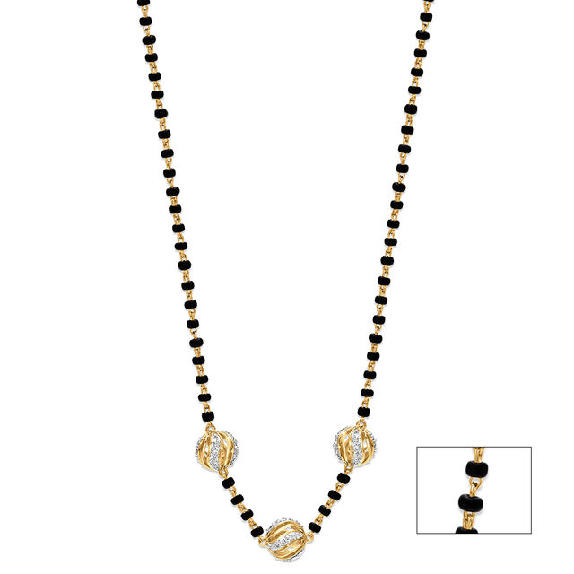 18 KT Yellow Gold Mangalsutra,,hi-res 