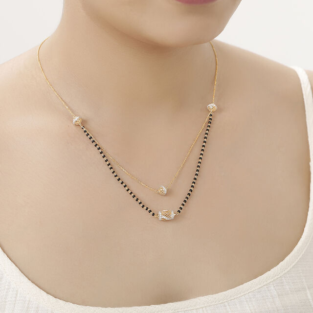 18 KT Yellow Gold Two Layered Mangalsutra 3