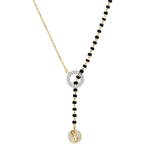 18 KT Yellow Gold Minimalistic Mangalsutra 
