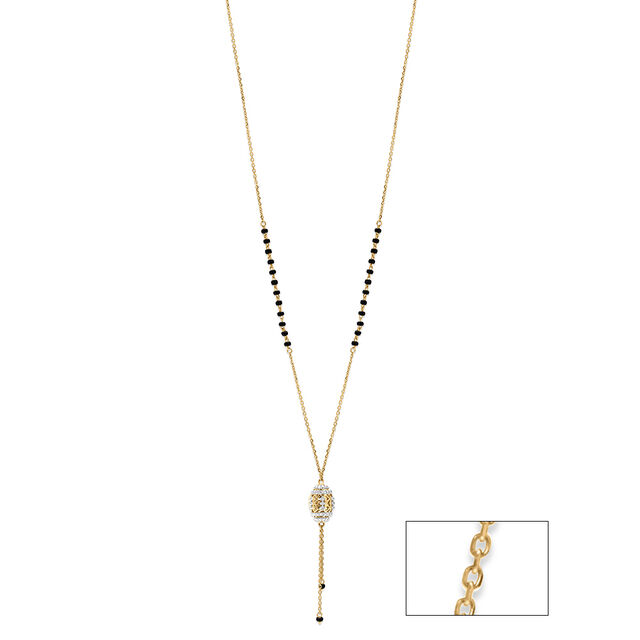 18 KT Diamond Studded Bead Mangalsutra,,hi-res 