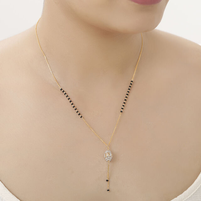 18 KT Diamond Studded Bead Mangalsutra,,hi-res 3