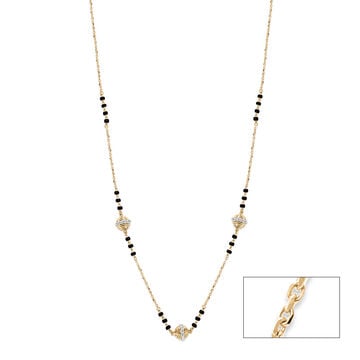 18 KT Yellow Gold and Diamond Mangalsutra