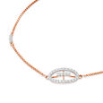 18Kt Rose Gold Unique Oval Diamond Bracelet,,hi-res 3