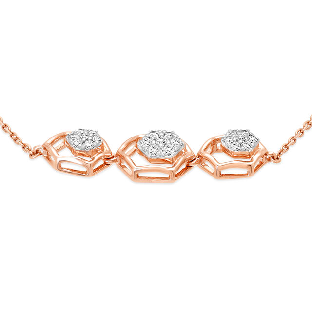 18Kt Rose Gold Hex Appeal Diamond Bracelet,,hi-res 3