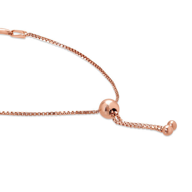 18KT Rose Gold Lovely Heart Diamond Bracelet 4