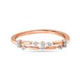 18KT Rose Gold Timeless Minimalism Diamond Finger Ring 