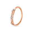 18KT Rose Gold Timeless Minimalism Diamond Finger Ring 2