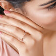 18KT Rose Gold Timeless Minimalism Diamond Finger Ring 4