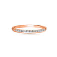 18KT Rose Gold Sophisticated Shine Diamond Finger Ring 