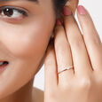 18KT Rose Gold Sophisticated Shine Diamond Finger Ring 2